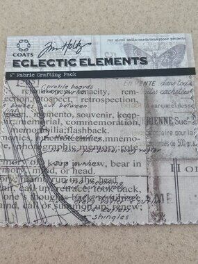 RARE TIM HOLTZ COATS ECLECTIC 6" FABRIC SCRAPBOOK QUILTING SQUARES CRAFTING PACK